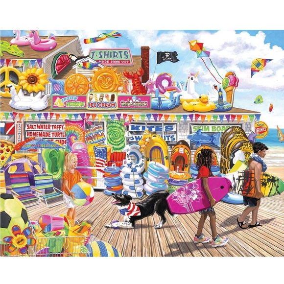 White Mountain Float Shop 500 Piece Jigsaw Puzzle NWT USA - Picture 2 of 7